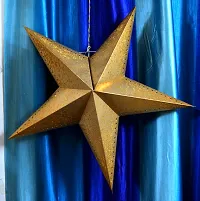 ME  YOU Lovely Paper Star Hanging Stars|Hanging Diwali Deacute;cor Item|Decorative Item-Xmas, Wedding, Birthday Party, Home Decor |Designer Star Wall Hanging | Golden Color Star-32In-Pack 1-thumb2