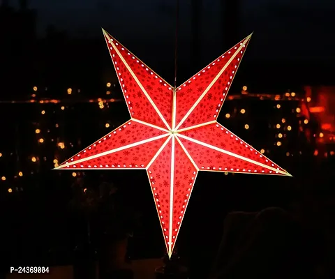 ME  YOU Diwali Decoration Item|Lovely Paper Star Lantern|Hanging Decor for All Party  Festival |Star Decorative for Birthday/New Year Party | Red Color Hanging Star-16In-Pack 1