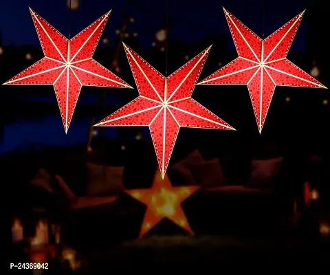 ME  YOU Lovely Red Color Paper Hanging Star|Hanging Day Decoration Star|Handmade Hanging Deacute;cor | Star Decoration in Christmas, Birthday, Anniversary,New Year Party|Hanging Star-32In