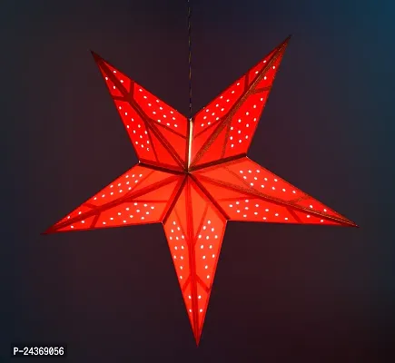 ME  YOU Christmas Decorative Hanging Star |Red Color Beautiful Star for Home Indoor  Outdoor Deacute;cor |Xmas, New Year Party Decorative item | Hanging Paper Star-32In-Pack 1