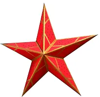 ME  YOU Home Decorative Hanging Star | Festive Deacute;cor Item | Xmas Hanging Star | Star Decoration in Christmas, New Year,Birthday,Party,Wedding | Red Color Hanging Star-32In-Pack 1-thumb4