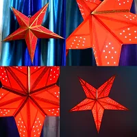 ME  YOU Home Decorative Hanging Star | Festive Deacute;cor Item | Xmas Hanging Star | Star Decoration in Christmas, New Year,Birthday,Party,Wedding | Red Color Hanging Star-32In-Pack 1-thumb1