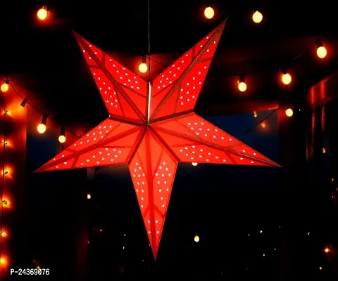 ME  YOU Red Lovely Hanging Deacute;cor Stars| Christmas  New Year Deacute;cor|Beautiful Hanging Decorative Star |Party Decoration|Stars for Festive Home Decoration-Xmas,New Year-32In-Pack 1