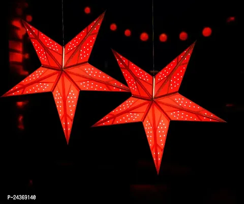ME  YOU  Diwali Decorative Star|Beautiful Hanging Star|Hanging Star |Festive Decoration for Christmas, Party, Birthday, Anniversary, New Year | Red Color Hanging Star-16In-Pack 2