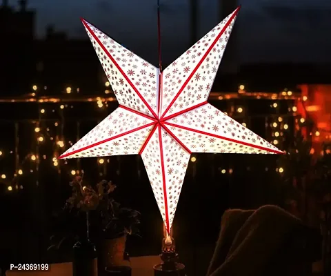 ME  YOU Home Decorative Hanging Star | Festive Deacute;cor Item | Xmas Hanging Star | Star Decoration in Christmas, New Year,Birthday,Party,Wedding | white Color Hanging Star-32In-Pack 1