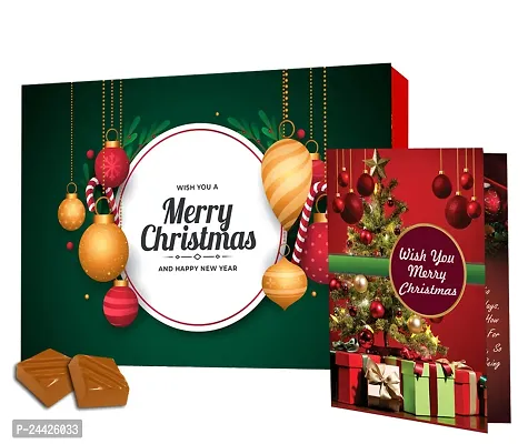 Midiron Gift Hamper for Christmas/New Year | Christmas Gift Hamper with Greeting Card | Chocolate Gift Hamper |144gm Chocolate Box and Greeting Card | Christmas Gift for Friends