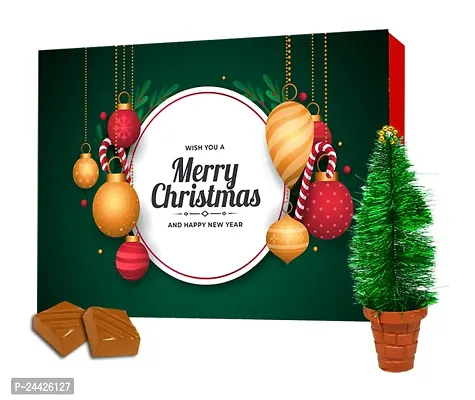 Midiron Xmas Gift Hamper| Christmas Gift Combo|New Year Gift Pack| Christmas Handmade Chocolate Box  Greeting Card | X-mas gift Hamper with Miniature Christams Tree