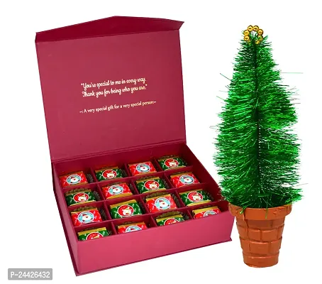 Midiron Festival Gifts Box|Chirstmas Gift Combo|New Year Gift Pack|Chirstmas Handmade Chocolate Box  Greeting Card | X-mas gift Hamper with Chocolate Box  Small Tree-thumb0