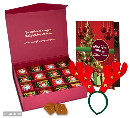 Midiron Christmas Gift Combo| Merry Christmas Gift Hamper|Festival Gifts Box|New Year Gift Pack|Chirstmas Handmade Chocolate Box, Hairband, Greeting Card | X-mas gift Hamper
