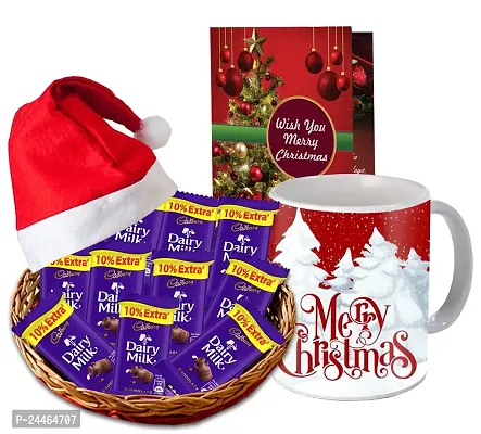 Midiron Gift Hamper for Christmas |Christmas  New Year Gift Combo|Christmas Chocolates Gift | Festive Hamper for New Year with Chocolates, Coffee Mug with Greeting Card