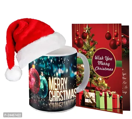 ME  YOU Christmas Hamper for Friends  Relatives | Christmas gift with Greeting Card  Santa Cap | Christmas Hamper with Coffee Mug  Card (Pack of 3)