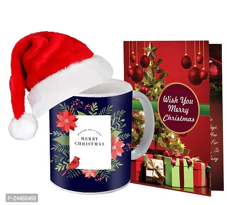 ME  YOU Merry Christmas Gift Hamper | Festival Gifts Box | Christmas Gift Combo | New Year Gift Pack | Christmas Greeting Card  Santa Cap | X-mas gift Hamper - Pack of 3-thumb0