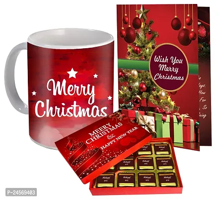 Midiron Christmas Hamper for Friends  Relatives | Christmas gift with Chocolates  Greeting Card | Christmas Hamper with Coffee Mug  Card (Pack of 3)