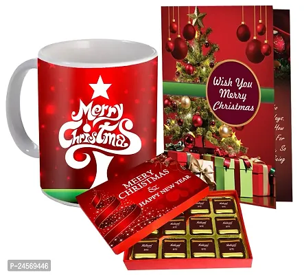 Midiron Merry Christmas Gift Hamper | Festival Gifts Box | Christmas Gift Combo | New Year Gift Pack | Christmas Handmade Chocolate Basket  Greeting Card | X-mas gift Hamper - Pack of 3