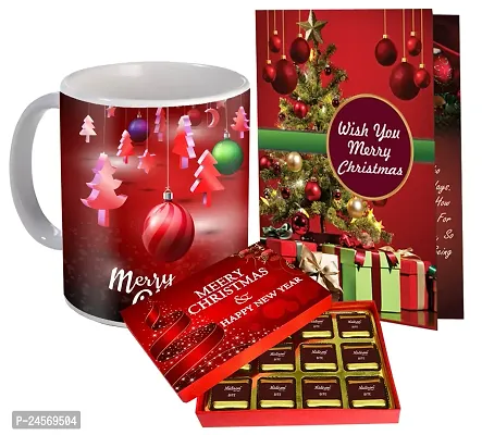 Midiron Christmas Chocolate Gift - Chocolate Gifts with Greeting Card | Christmas  New Year Gift | Christmas Combo | Christmas Chocolates Gift | Christmas's Gift Hamper for Gifting-thumb0