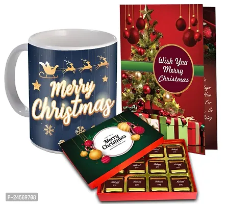 Midiron Christmas Chocolate Box | Chocolate Gifts For Christmas  New Year| Festival Gifts Box |Christmas Chocolate Box for Gifting | Chocolates with Christmas Card  Coffee Mug
