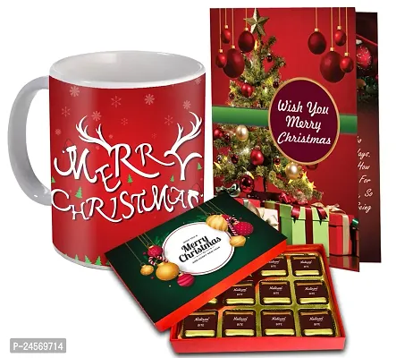 Midiron Lovely Gift Hamper for Christmas | Chocolate Gift Hamper, Santa Clause Cap with Greeting Card | Christmas Gift Combo | New Year Chocolates Gift Pack | Festive Hamper