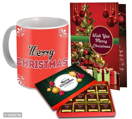 Midiron Lovely Gift Combo for Christmas New Year | Beautiful Gift Combo for Christmas's | Chocolate Box Coffee Mug with Greeting Card for Friends  Relatives