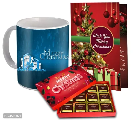 Midiron Christmas Hamper for Friends  Relatives | Christmas gift with Chocolates  Greeting Card | Christmas Hamper with Coffee Mug  Card (Pack of 3)