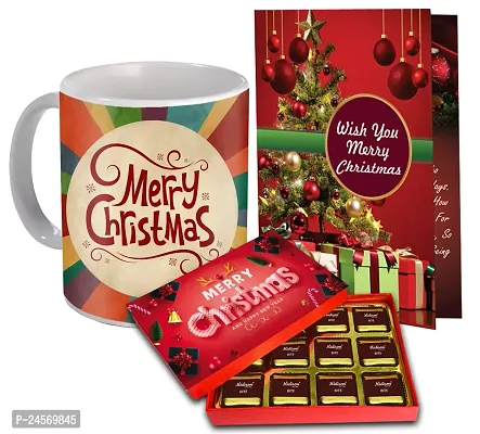 Midiron Gift Hamper for Christmas | Christmas Gift Hamper with Coffee Mug  Greeting Card | Chocolate Gift Hamper | Mug with Card | Christmas Gift for Friends  Relatives-thumb0