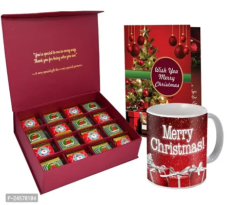Midiron Festival Gifts Box Hamper | Merry Christmas Gift Combo | Christmas Special Gift Combo | New Year Gift Pack | Christmas Chocolate, Santa Cap with Greeting Card