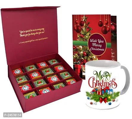 Midiron Christmas Chocolate Gift | Christmas  New Year Chocolate Gift |Christmas Gift Combo for Gifting -  Chocolates with Santa Claus Cap  Christmas Card-thumb0
