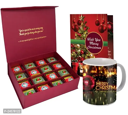 Midiron Christmas Chocolate Box | Chocolate Gifts For Christmas  New Year| Festival Gifts Box |Christmas Chocolate Box for Gifting | Chocolates with Christmas Card  Coffee Mug