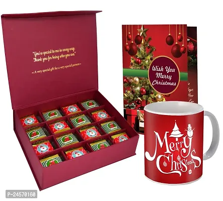 Midiron Lovely Gift Combo for Christmas, New Year | Beautiful Gift Combo for Chirstmas | Chocolate Box, Coffee Mug with Greeting Card for Friends  Relatives