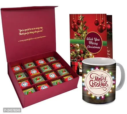 Midiron Gift Hamper for Christmas |Christmas  New Year Gift Combo|Christmas Chocolates Gift | Festive Hamper for New Year with Chocolates, Coffee Mug with Greeting Card-thumb0