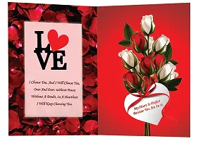 ME  YOU Valentine's Week Day Gift Hamper | Romantic Gift For Wife/Husband/Girlfriend/Lover | Valentines Day Gift | Rose Day | Unique Love Gift-Red Teddy  Love Card-thumb3