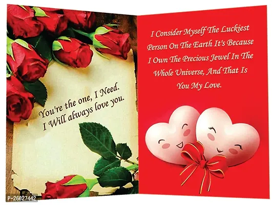 ME  YOU Romantic Greeting Card for Girlfriend, Boyfriend, Wife, Husband and Special Someone For Valentine's Day and Special Occasion | Valentine's Day Gift Hamper-thumb4