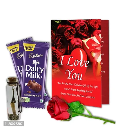 Midiron Valentine's Gift Hamper for Girlfriend/Boyfriend | Rose Day, Chocolate Day, Hug Day Gift | Romantic Gift | Valentine's Week Day Gift-Chocolate Bars, Love Greeting Card  Chocolate Bars