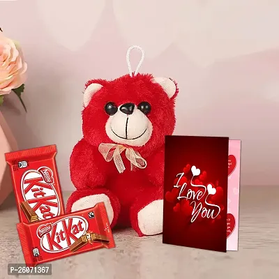 Midiron Valentine's Gift Hamper | Handmade Chocolate Bars | Valentine's Gift Hamper with Girlfriend/Wife/Boyfriend/Husband | Valentine Gift Pack with Chocolates, Teddy Red  Love Greeting Card