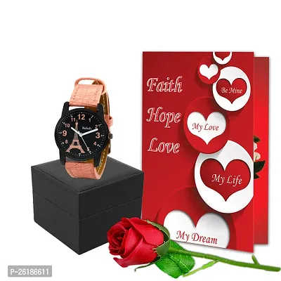ME  YOU Romantic Love Greeting Card for Girlfriend and Someone Special For Valentine's Day and Special Occasion | Valentine's Day Gift Hamper | Valentine's Gift Combo with Female Watch  Card