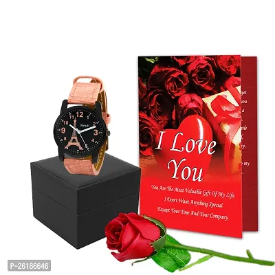 ME  YOU Unique Love Gift Hamper | Romantic Gift | Valentines Day Gift for Wife/Girlfriend/Lover | Love Greeting Card, Red Rose  Female Watch | Valentine's Greeting Card | Beautiful Gift Hamper