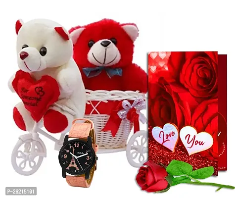 ME  YOU Love Combo Gift | Unique Valentines Romantic Combo | Rose Day, Teddy Day, Promise Day Gift with Soft Toy, Artificial Red Rose  Love Greeting Card