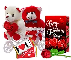 Midiron Valentine's Gift Hamper | Handmade Chocolate Bars | Valentine's Gift Hamper with Girlfriend/Wife/Boyfriend/Husband | Valentine Gift Pack with Chocolates  Artificial Rose-thumb3