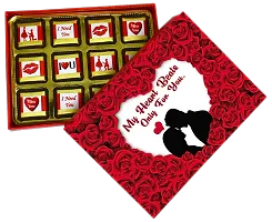Midiron Valentine's Gift Hamper for Girlfriend/Wife | Rose Day, Chocolate Day, Hug Day Gift | Romantic Gift | Valentine's Week Day Gift-Chocolate Bars, Love Greeting Card  Artificial Red Rose-thumb4