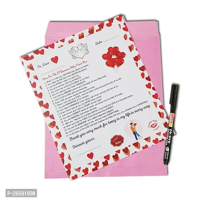 ME  YOU Love Agreement Certificate with Permanent Pen and Artificial Red Rose for Boyfriend, Girlfriend, Special Friend, Wedding, Anniversary, Birthday, Valentinersquo;s Day Gift-thumb3