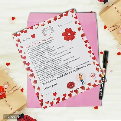 ME  YOU Love Agreement Certificate with Permanent Pen, Artificial Rose and Couple Ring for Boyfriend, Girlfriend, Special Friend, Wedding, Anniversary, Birthday, Valentinersquo;s Day Gift-thumb3