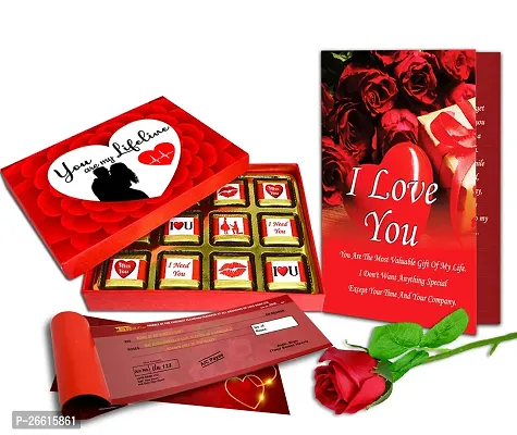 Midiron Valentines Gift Hamper for Girlfriend/Boyfriend | Rose Day, Chocolate Day, Hug Day Gift | Romantic Gift | Valentine's Week Day Gift-Chocolate Box, Love Card  Cheque Book