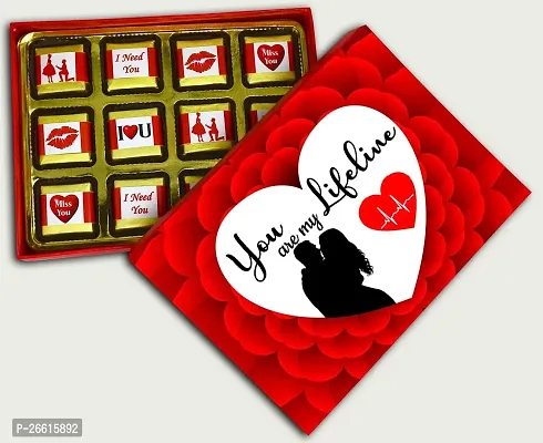 Midiron Valentine's Gift Hamper for Girlfriend/Wife | Rose Day, Chocolate Day, Hug Day Gift | Romantic Gift | Valentine's Week Day Gift-Chocolate Box, Love Greeting Card  Artificial Red Rose-thumb5