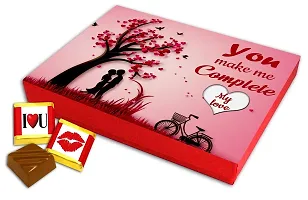 Midiron Beautiful Love Gift Hamper | Chocolate Gifts for Love | Valentines Romantic Combo | Chocolate Gifts | Rose Day, Promise Day Gift with Chocolate Box, Artificial Red Rose  Cheque Book-thumb1