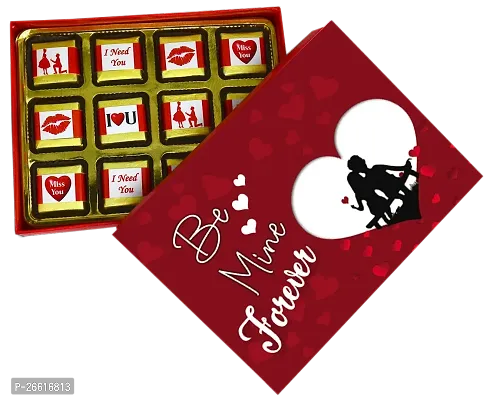 Midiron Love Combo Gift | Chocolate Gifts for Love | Valentines Romantic Combo | Chocolate Gifts | Rose Day, Promise Day Gift with Chocolate Box, Artificial Red Rose  Love Greeting Card-thumb3