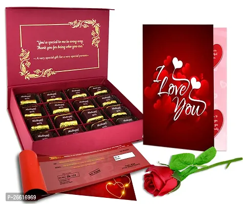 Midiron Valentines Day Unique Gift for Wife/Girlfriend | Romantic Gift for Valentine's Week | Teddy Day, Chocolate Day, Purpose Day Gift - Chocolate Box, Greeting Card  Love Cheque Book