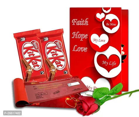 Midiron Valentine's Gift Hamper for Girlfriend/Wife | Rose Day, Chocolate Day, Hug Day Gift | Romantic Gift | Valentine's Week Day Gift-Chocolate Box, Love Greeting Card  Artificial Red Rose