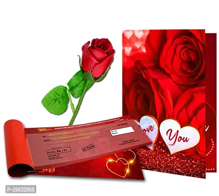 ME  YOUnbsp;Love Gift Hamper For Girlfriend/Wife/Lover/Fianceacute;|Romantic Gift For Birthday, Anniversary, Valentine day  Special day ( Artificial Rose, Greeting Card  Love Cheque Book)