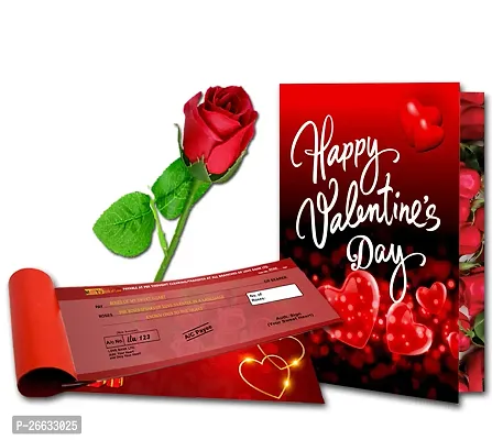 ME  YOU Special Valentine's Gift |Gifts For Boyfriend, Husband, lover, Special Person | Love Combo For Valentine day, Anniversary, Birthday| Artificial Rose/Love Card  Cheque Book