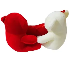 ME  YOU Valentine Day Gifts| Couple teddy with joint Red Heart and Artificial Rose Gift for Valentine Day, Birthday, Anniversary (Pack 2)-thumb2