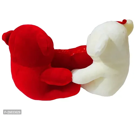 ME  YOU Valentine Day Gifts| Couple teddy with joint Red Heart and Artificial Rose Gift for Valentine Day, Birthday, Anniversary (Pack 2)-thumb3